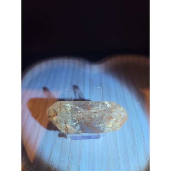 Golden Enhydro Petroleum Skeletal Fenster UV Reactive Quartz, 37G - Picture 4 of 5